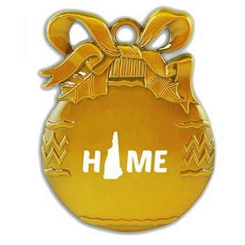 Pewter Christmas Bulb Ornament - New Hampshire Home Themed - New Hampshire Home Themed