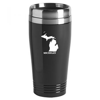 16 oz Stainless Steel Insulated Tumbler - Michigan State Outline - Michigan State Outline