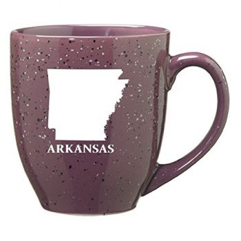 16 oz Ceramic Coffee Mug with Handle - Arkansas State Outline - Arkansas State Outline