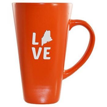 16 oz Square Ceramic Coffee Mug - Maine Love - Maine Love