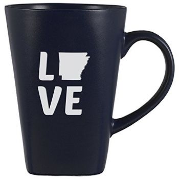 14 oz Square Ceramic Coffee Mug - Arkansas Love - Arkansas Love