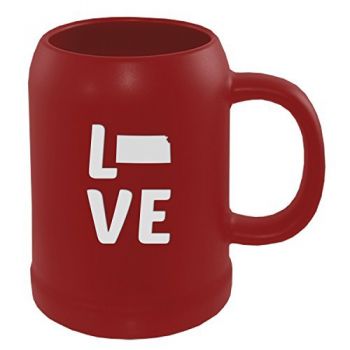 22 oz Ceramic Stein Coffee Mug - Kansas Love - Kansas Love