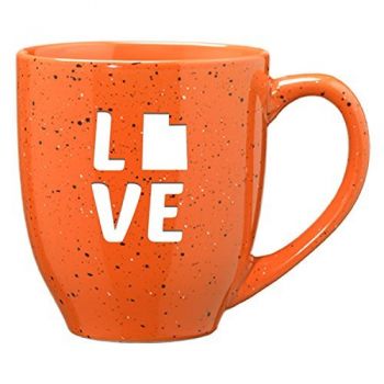 16 oz Ceramic Coffee Mug with Handle - Utah Love - Utah Love