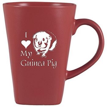 14 oz Square Ceramic Coffee Mug  - I Love My Guinea Pig