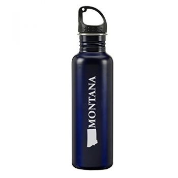 24 oz Reusable Water Bottle - Montana State Outline - Montana State Outline