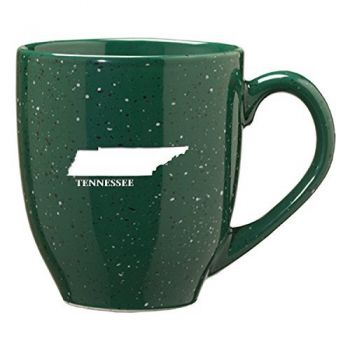 16 oz Ceramic Coffee Mug with Handle - Tennessee State Outline - Tennessee State Outline