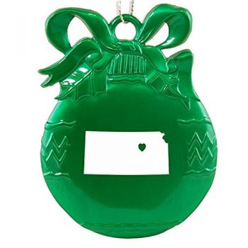 Pewter Christmas Bulb Ornament - I Heart Kansas - I Heart Kansas