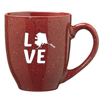16 oz Ceramic Coffee Mug with Handle - Alaska Love - Alaska Love