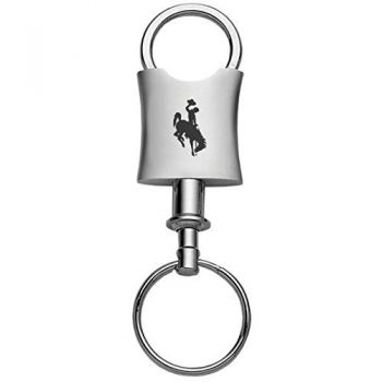Tapered Detachable Valet Keychain Fob - Wyoming Cowboys