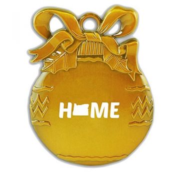 Pewter Christmas Bulb Ornament - Oregon Home Themed - Oregon Home Themed