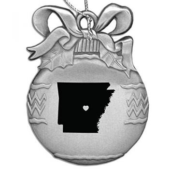 Pewter Christmas Bulb Ornament - I Heart Arkansas - I Heart Arkansas