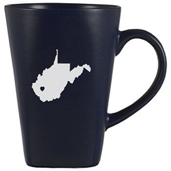 14 oz Square Ceramic Coffee Mug - I Heart West Virginia - I Heart West Virginia