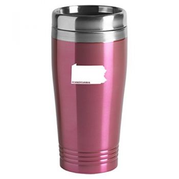 16 oz Stainless Steel Insulated Tumbler - Pennsylvania State Outline - Pennsylvania State Outline