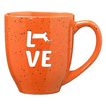 16 oz Ceramic Coffee Mug with Handle - Massachusetts Love - Massachusetts Love