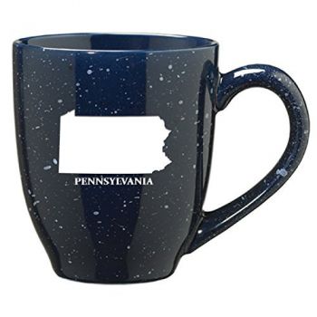 16 oz Ceramic Coffee Mug with Handle - Pennsylvania State Outline - Pennsylvania State Outline