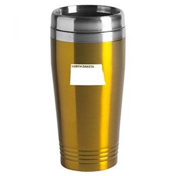 16 oz Stainless Steel Insulated Tumbler - North Dakota State Outline - North Dakota State Outline