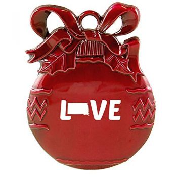Pewter Christmas Bulb Ornament - South Dakota Love - South Dakota Love