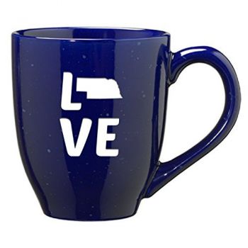 16 oz Ceramic Coffee Mug with Handle - Nebraska Love - Nebraska Love