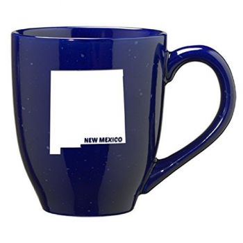 16 oz Ceramic Coffee Mug with Handle - New Mexico State Outline - New Mexico State Outline