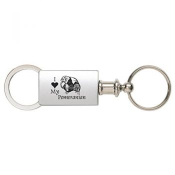 Detachable Valet Keychain Fob  - I Love My Pomeranian