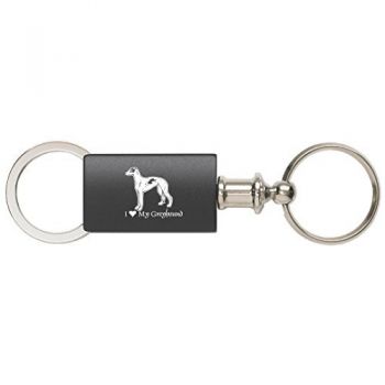 Detachable Valet Keychain Fob  - I Love My Greyhound