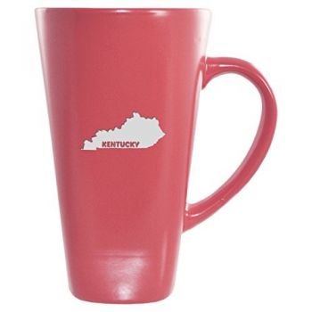 16 oz Square Ceramic Coffee Mug - Kentucky State Outline - Kentucky State Outline