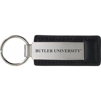 Stitched Leather and Metal Keychain - Butler Bulldogs