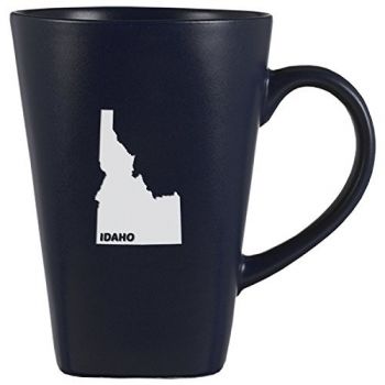 14 oz Square Ceramic Coffee Mug - Idaho State Outline - Idaho State Outline
