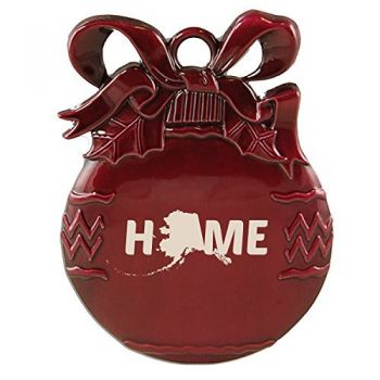 Pewter Christmas Bulb Ornament - Alaska Home Themed - Alaska Home Themed