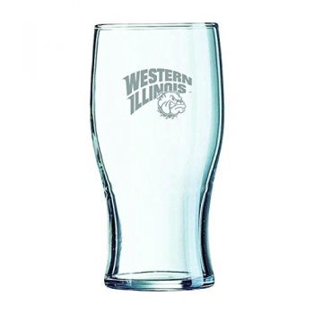 19.5 oz Irish Pint Glass - Western Illinois Leathernecks