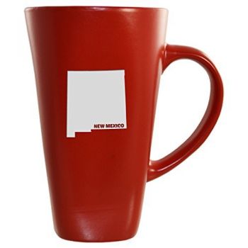 16 oz Square Ceramic Coffee Mug - New Mexico State Outline - New Mexico State Outline