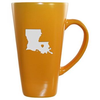 16 oz Square Ceramic Coffee Mug - I Heart Louisiana - I Heart Louisiana