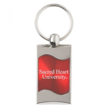 Keychain Fob with Wave Shaped Inlay - Sacred Heart Pioneers