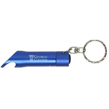 Keychain Bottle Opener & Flashlight - Georgia College Bobcats