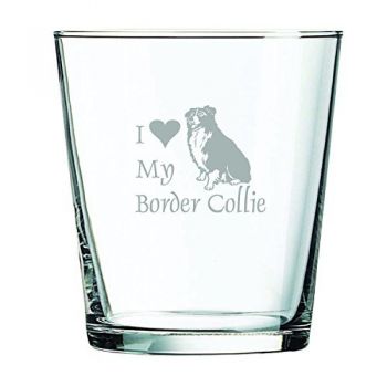 13 oz Cocktail Glass  - I Love My Border Collie