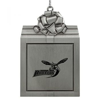 Pewter Gift Box Ornament - Delaware State Hornets