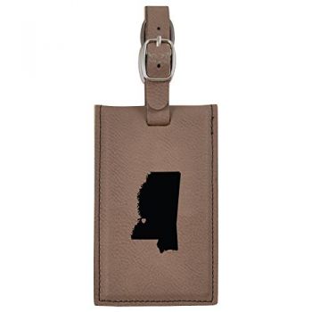 Travel Baggage Tag with Privacy Cover - I Heart Mississippi - I Heart Mississippi