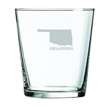 13 oz Cocktail Glass - Oklahoma State Outline - Oklahoma State Outline