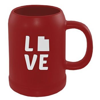 22 oz Ceramic Stein Coffee Mug - Utah Love - Utah Love