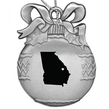Pewter Christmas Bulb Ornament - I Heart Georgia - I Heart Georgia