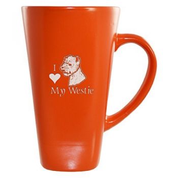 16 oz Square Ceramic Coffee Mug  - I Love My Westie