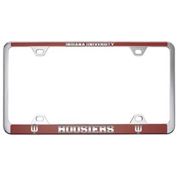 Stainless Steel License Plate Frame - Indiana Hoosiers