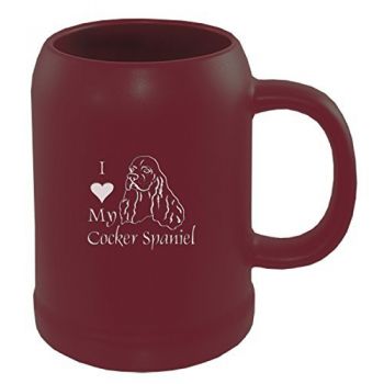 22 oz Ceramic Stein Coffee Mug  - I Love My Cocker Spaniel
