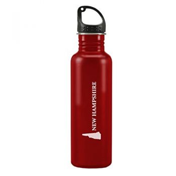 24 oz Reusable Water Bottle - New Hampshire State Outline - New Hampshire State Outline