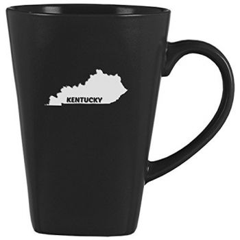 14 oz Square Ceramic Coffee Mug - Kentucky State Outline - Kentucky State Outline