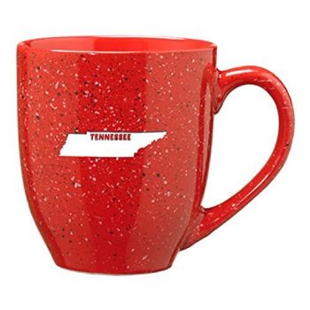 16 oz Ceramic Coffee Mug with Handle - Tennessee State Outline - Tennessee State Outline