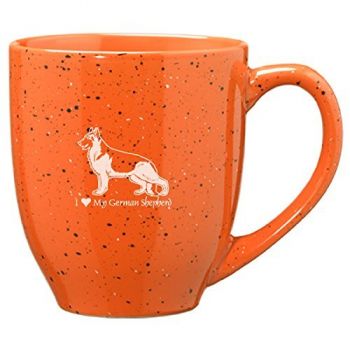 16 oz Ceramic Coffee Mug with Handle  - I Love My German Shepard