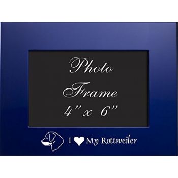 4 x 6  Metal Picture Frame  - I Love My Rottweiler