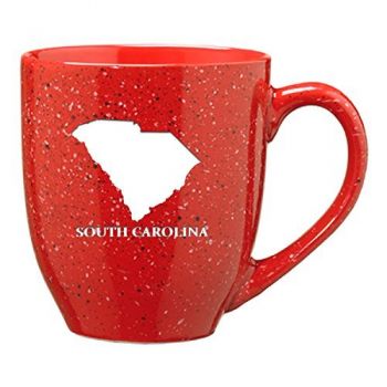 16 oz Ceramic Coffee Mug with Handle - South Carolina State Outline - South Carolina State Outline
