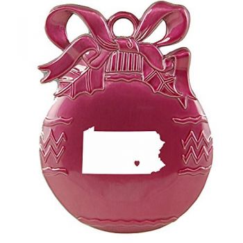 Pewter Christmas Bulb Ornament - I Heart Pennsylvania - I Heart Pennsylvania